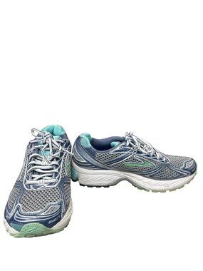 Brooks Ghost 5 Womans green purple running walk sneakers sz 8.5D SKU 9612